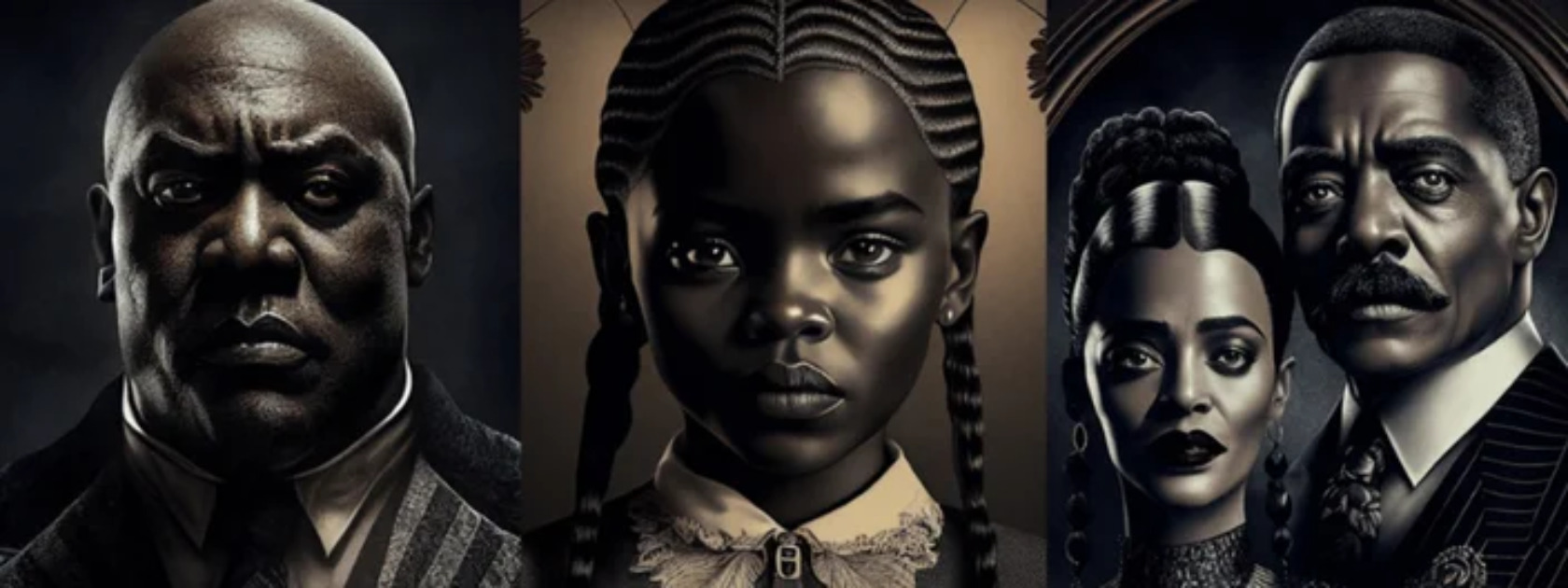 Representatividade: artista recria a Família Addams com personagens negros
