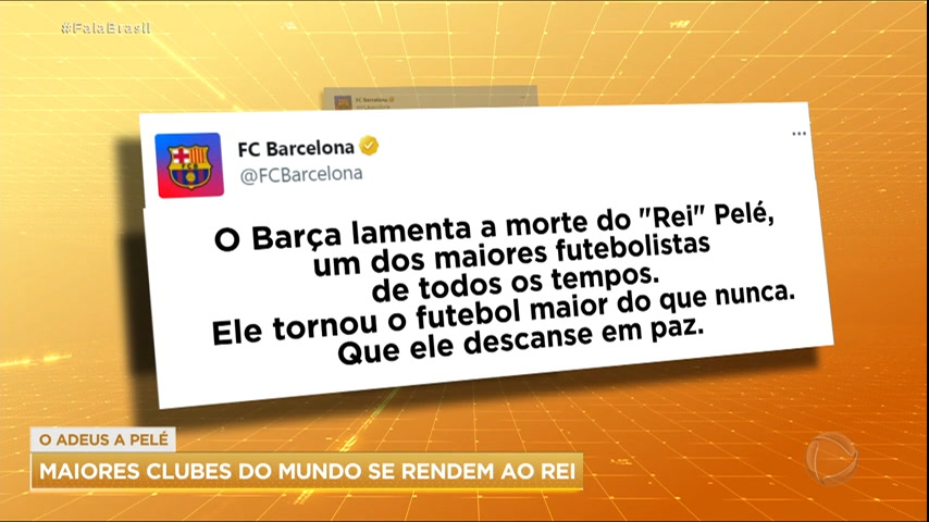 Fala Esporte: Clubes do mundo todo prestam homenagens ao rei do futebol