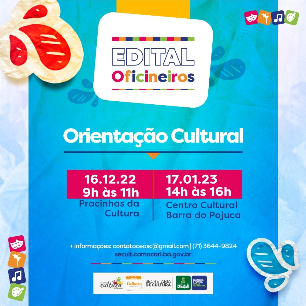 Orientação cultural sobre edital Oficineiros é realizada na Pracinhas da Cultura