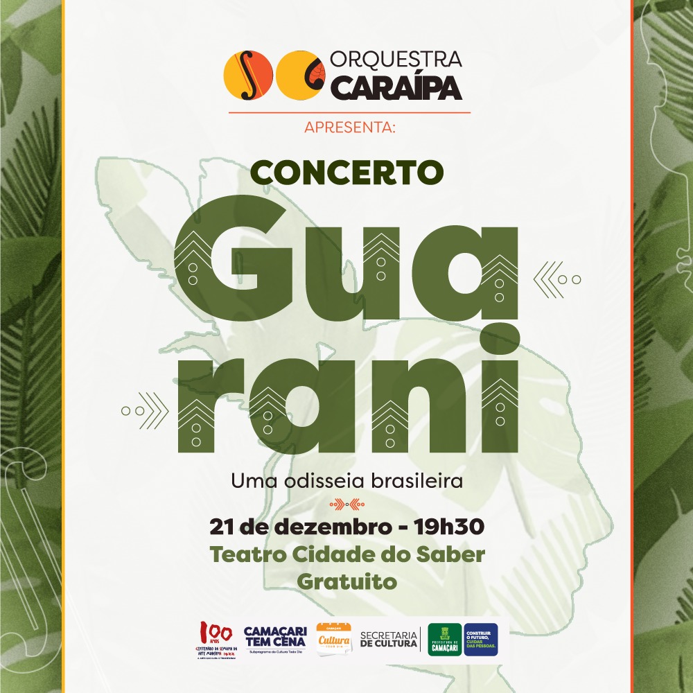 Orquestra Caraípa apresenta concerto “Guarani” no Teatro Cidade do Saber
