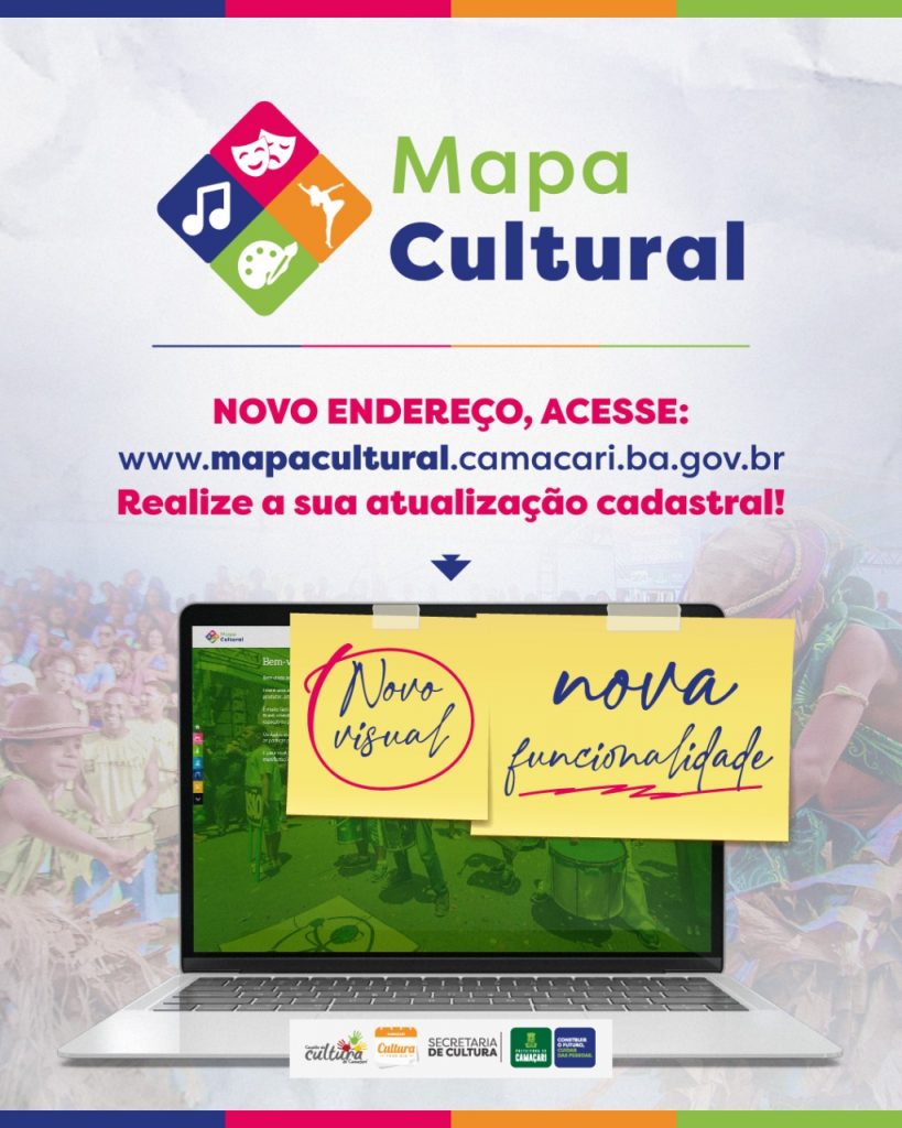 Agentes culturais devem realizar atualização cadastral em novo Mapa Cultural