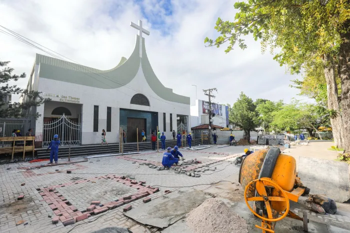 Obras de revitalização do Centro Histórico de Camaçari avançam conforme cronograma