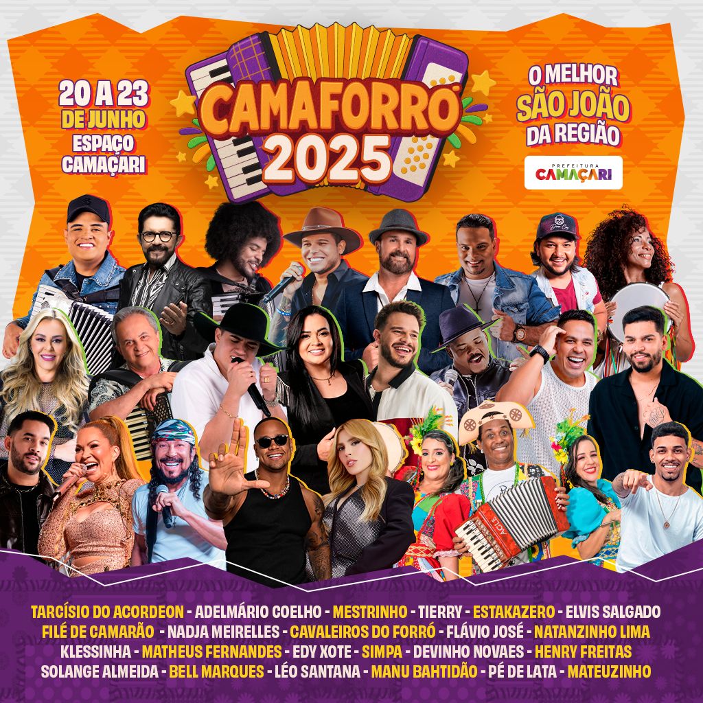 Camaforró 2025, confira as principais atrações dos 04 dias de festa;Camaforró 2025, confira as principais atrações dos 04 dias de festa;Camaforró 2025, confira as principais atrações dos 04 dias de festa;