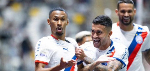 Bahia sai atrás, mas busca empate e fica no 1 a 1 com o Atlético-MG em BH
