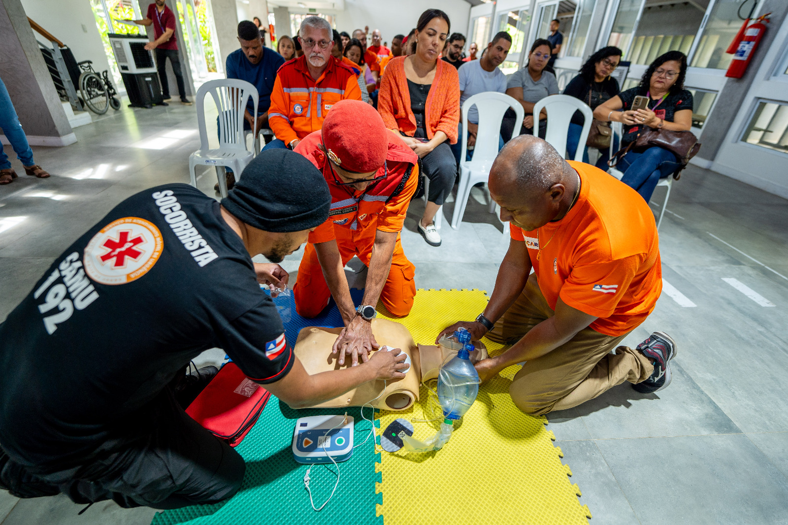 Defesa Civil e Sesau oferecem treinamento de primeiros socorros e atendimento pré-hospitalar